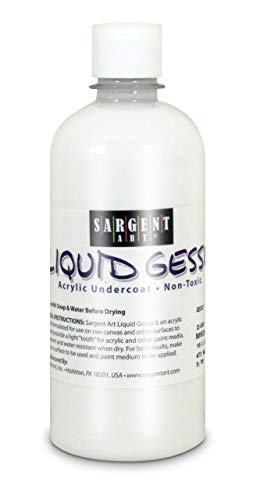 Sargent Art 16-Ounce Gesso, Non-toxic, Water Resistant, Acid Free, Great Surface Primer, White - Vintage Revival Design Co