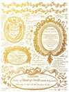 ETIQUETTES - IOD GOLD FOIL TRANSFER 12x16 PAD™ - Vintage Revival Design Co