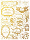 ETIQUETTES - IOD GOLD FOIL TRANSFER 12x16 PAD™ - Vintage Revival Design Co