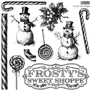 Frosty's Sweet Shoppe - IOD 12x12 Decor Stamp™ - Vintage Revival Design Co