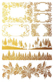 TINSEL - IOD GOLD FOIL TRANSFER 12x16 PAD™ - Vintage Revival Design Co