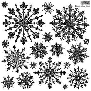 Vintage Snowflakes - IOD 12x12 Decor Stamp™ - Vintage Revival Design Co