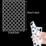 12Pcs Geometric Stencils Hollow Painting Stencils Plastic Drawing Template Stencils Reusable Art Templates DIY Crafts Stencil for Card Scrapbooking Painting on Wood Wall Floor Home Decor 8.3x11.4inch - Vintage Revival Design Co