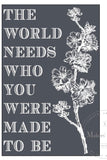 Be the You the World Needs Tri-Mesh Reusable Stencil 5.5 x 8.5 by A Maker's Studio - Vintage Revival Design Co
