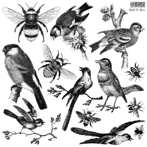 BIRDS AND BEES 12x12 Decor Stamp™ - Vintage Revival Design Co