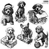 Christmas Pups- IOD Decor Stamp - Vintage Revival Design Co