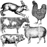 Farm Animals 12x12 Decor Stamp™ - Vintage Revival Design Co