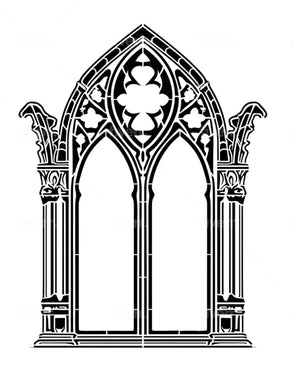 Gothic Window - Roycycled Stencil - Vintage Revival Design Co