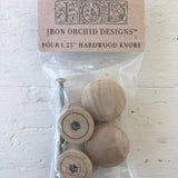 IOD Wooden Knobs 1.25 4 pack - Vintage Revival Design Co