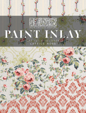 Iron Orchid Designs Paint Inlay - Lattice Rose - Vintage Revival Design Co