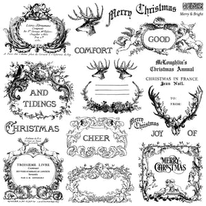 Merry and Bright 12x12 Decor Stamp™ - Vintage Revival Design Co