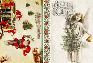 Roycycled Decoupage Paper - Christmas Project Blocks D - Vintage Revival Design Co