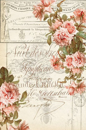 Roycycled Decoupage Paper - Floral Ephemera - Vintage Revival Design Co