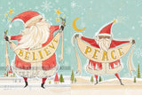 Roycycled Decoupage Paper - Santas - Vintage Revival Design Co