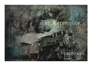 Roycycled Decoupage Paper - The Locomotive - Vintage Revival Design Co